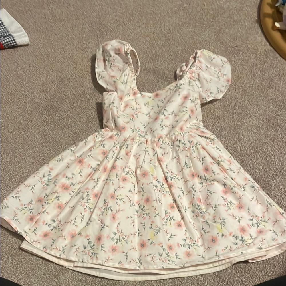 Floral Kids Dress in Pink